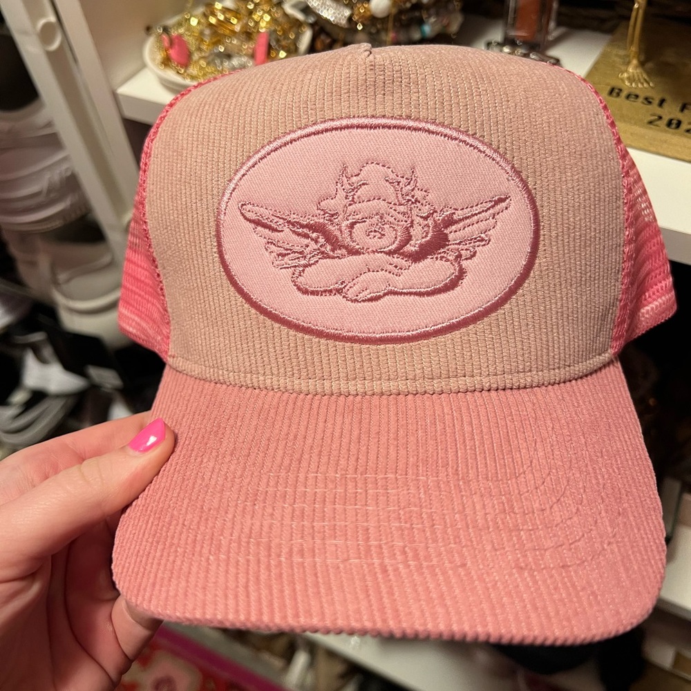 Boys Lie Hat Pink Corduroy